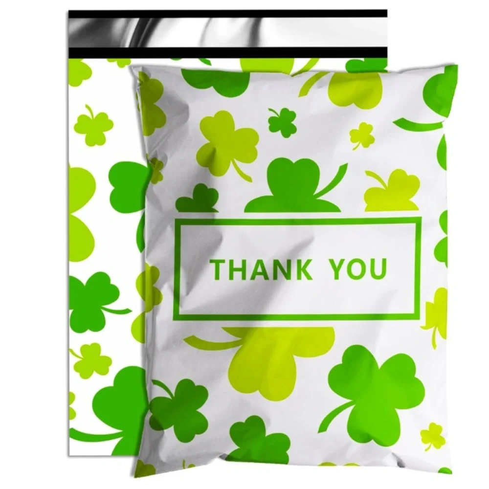 Clover‎ Leaf St Patrick's Day Polymailer - 6x9 - Pack of 25